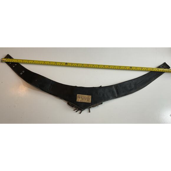 80s Nina Arjani Leatherock Belt Artisan Statement Belt Genuine Leather - Picture 5 of 11